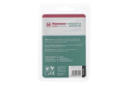 Кордщетка HAMMER кисть 25мм для дрели гофрированная латунированная сталь (207-210) купить в Нефтеюганске