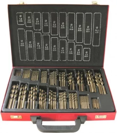 Набор сверл д/мет.Р6М5  375шт.(1-10мм) 1/4 25271 купить в Нефтеюганске