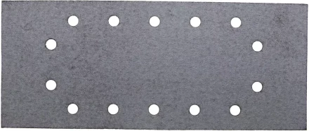 Лист шлиф. универсал. URAGAN с покрытием стеарата цинка, 14 отверстий по кругу, для ПШМ, P100, 115х280мм, 50шт 907-23104-100-50 купить в Нефтеюганске