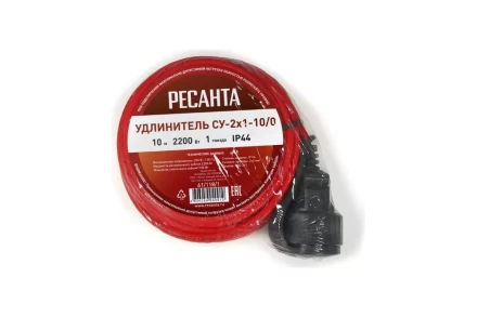 Удлинитель силовой б/катушки Ресанта СУ-2х1-10/0 (IP44) 61/118/1 купить в Нефтеюганске