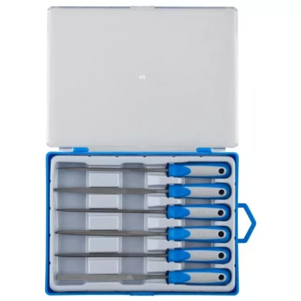 Набор ЗУБР &quot;ЭКСПЕРТ&quot; Надфили, двухкомпонентная ручка, насечка 2=бархатная, 100мм, 6шт 16020-2-H6 купить в Нефтеюганске