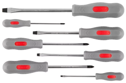 Набор ЗУБР &quot;МАСТЕР&quot;: Отвертки, Cr-v, эргономичная двухкомпонентная рукоятка, 7шт 25065-H7_z02 купить в Нефтеюганске