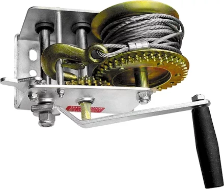 Лебедка шестеренчатая тяга - 0.8 т тросовая  MATRIX 522735 купить в Нефтеюганске