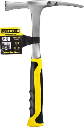 Молоток-кирочка КАМЕНЩИКА STRIKE 600г цельнометаллический, STAYER Professional 20165 20165 купить в Нефтеюганске