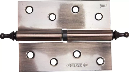 Петля дверная разъемная ЗУБР "ЭКСПЕРТ", 1 подшипник, цвет ст. медь (AC), правая, с крепежом, 100х75х2,5мм, 2 шт 37605-100-6R купить в Нефтеюганске