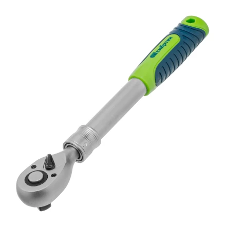 Ключ-трещотка телескопический 1/2&quot;, 300-430 мм, 72 зуба, с быстрым сбросом// Сибртех 14077 купить в Нефтеюганске