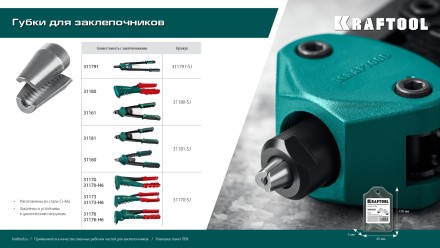 Губки для заклепочников KRAFTOOL 311791-SJ купить в Нефтеюганске