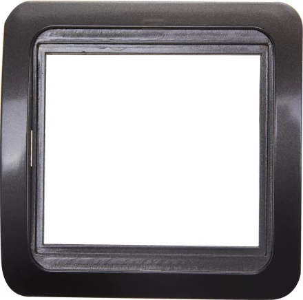 Панель СВЕТОЗАР &quot;ГАММА&quot; накладная, цвет темно-серый металлик, 1 гнездо SV-54145-DM купить в Нефтеюганске