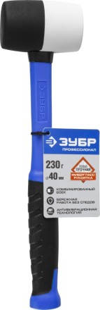 Киянка ЗУБР ЭКСПЕРТ резиновая чёрная с фиберглассовой рукояткой серия ПРОФЕССИОНАЛ купить в Нефтеюганске