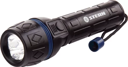 Фонарик светодиодный, ударопрочный корпус, влагозащищённый, 3 ярких светодиода, 2хАА, Stern 90511 купить в Нефтеюганске