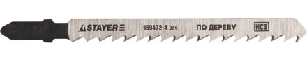 Полотна STAYER &quot;STANDARD&quot;, T101D, для эл/лобзика, HCS, по дереву, фанере, чистый рез, EU-хвост., шаг 4мм, 74мм, 2шт 159472-4_z01 купить в Нефтеюганске
