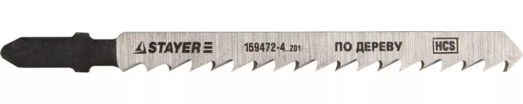 Полотна STAYER "STANDARD", T101D, для эл/лобзика, HCS, по дереву, фанере, чистый рез, EU-хвост., шаг 4мм, 74мм, 2шт 159472-4_z01 купить в Нефтеюганске