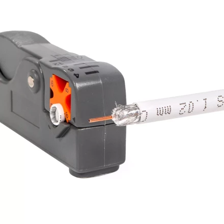 Стриппер КВТ КС-332 для снятия изоляции с коаксиального кабеля (85449) купить в Нефтеюганске