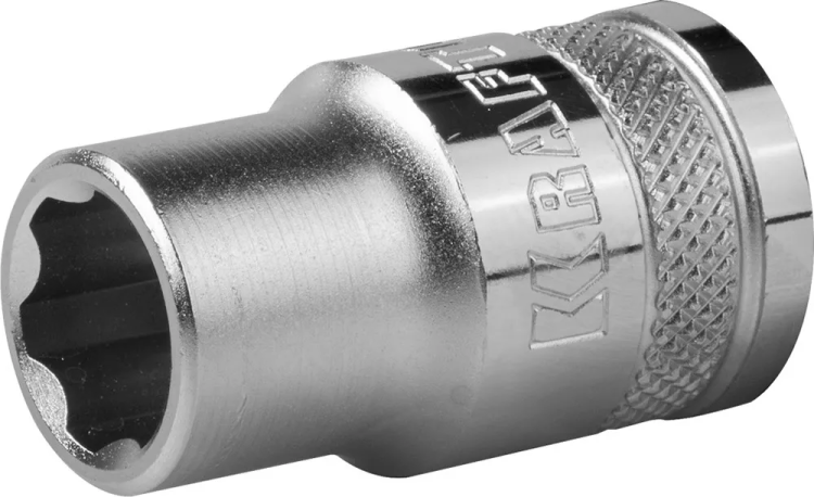 Торцовая головка KRAFTOOL "INDUSTRIE QUALITAT", Cr-V, SUPER-LOCK, хромосатинированная, 1/2", 8 мм 27801-08_z01 купить в Нефтеюганске
