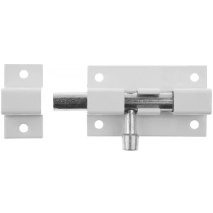 Задвижка накладная для окон и мебели &quot;ШП-50 БЦ&quot;, цвет белый/цинк, 50мм 37751-50 купить в Нефтеюганске