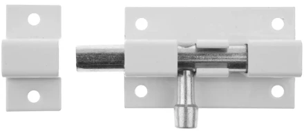 Задвижка накладная для окон и мебели &quot;ШП-50 БЦ&quot;, цвет белый/цинк, 50мм 37751-50 купить в Нефтеюганске