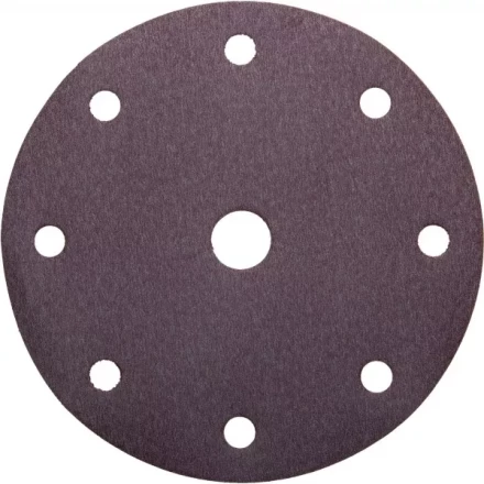 Круг шлифовальный URAGAN &quot;Универсальный водостойкий с покрытием стеарата цинка&quot; на липучке, 9 отв., P240, 150мм, 5шт 907-44114-240-05 купить в Нефтеюганске