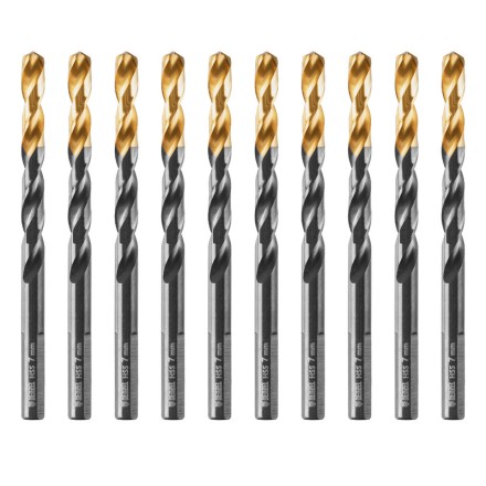 Сверло по металлу, 7 мм, HSS-Tin, Golden Tip, 10 шт. Denzel 717217 купить в Нефтеюганске