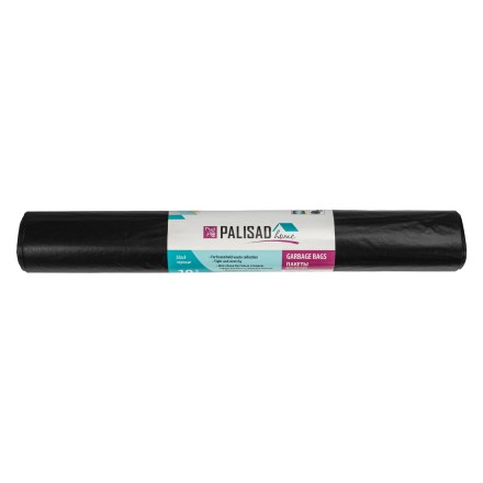Пакеты для мусора 120 л x 10 шт., ПВД прочные черные, длинный ролик, Home Palisad 927265 купить в Нефтеюганске