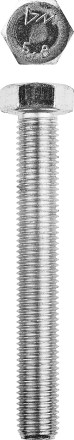 Болт ГОСТ 7798-70, M16 x 140 мм, 5 кг, кл. пр. 5.8, оцинкованный, ЗУБР 303080-16-140 купить в Нефтеюганске