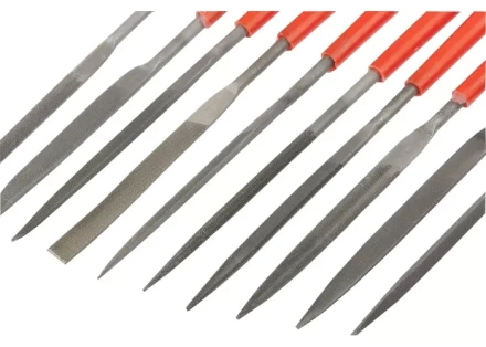 Набор надфилей 180 х 5мм 10 шт пластиковые рукоятки MATRIX 15824 купить в Нефтеюганске