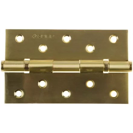 Петля универсальная ЗУБР &quot;ЭКСПЕРТ&quot;, 2 подшипника, цвет мат. латунь (SB), с крепежом, 125х75х2,5мм, 2 шт 37601-125-3 купить в Нефтеюганске