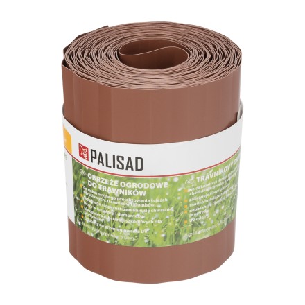 Бордюрная лента Palisad, 15х900 см, полипропиленовая, коричневая, Россия 644847 купить в Нефтеюганске