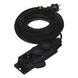 Удлинитель-шнур силовой Denzel Top Series, КГТТ, 20м, 3 розетки, 3 x 1,5 мм, 3 м 37422