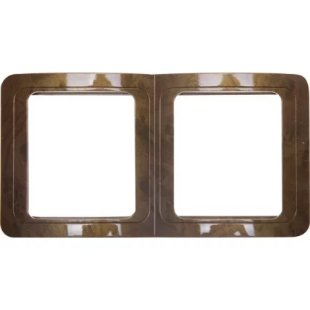 Панель СВЕТОЗАР &quot;ГАММА&quot; накладная, вертикальная, цвет орех, 2 гнезда SV-54147-N купить в Нефтеюганске