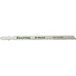 Полотна KRAFTOOL, T345XF, для эл/лобзика, Bi-Metall,универ.: по нерж.стали, дереву с гвоздями, EU-хвост., шаг 1,8-2,5мм, 110мм, 2шт 159505-U