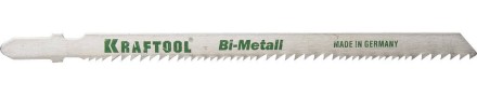 Полотна KRAFTOOL, T345XF, для эл/лобзика, Bi-Metall,универ.: по нерж.стали, дереву с гвоздями, EU-хвост., шаг 1,8-2,5мм, 110мм, 2шт 159505-U купить в Нефтеюганске