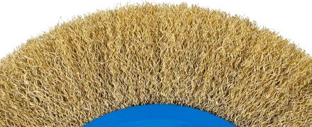 ЗУБР &quot;ПРОФЕССИОНАЛ&quot;. Щетка дисковая для точильно-шлифовального станка, витая стальная латунирован проволока 0,3мм, 125х32мм 35186-125_z01 купить в Нефтеюганске