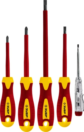 ЗУБР 5 предм, набор диэлектрических отверток, Профессионал (25265) купить в Нефтеюганске