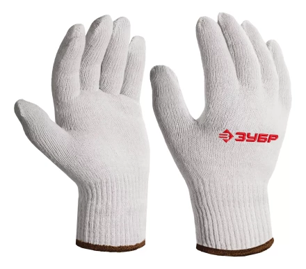 ЗУБР ОПТИМА, L-XL, х/б перчатки без покрытия, 10 класс (11445-XL) купить в Нефтеюганске