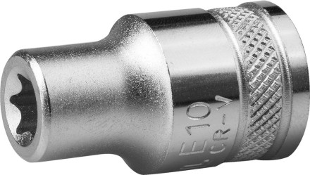 Торцовая головка KRAFTOOL &quot;INDUSTRIE QUALITAT&quot;, Cr-V, внешний TORX, хромосатинированная, 1/2&quot;, Е 10 27810-10_z01 купить в Нефтеюганске