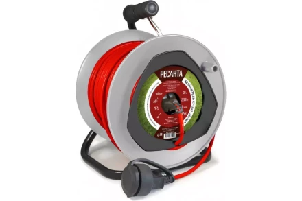 Удлинитель силовой на катушке Ресанта СУ-2х1-30/2ВР (с выкл., 1 розетка, IP44) 61/118/11 купить в Нефтеюганске