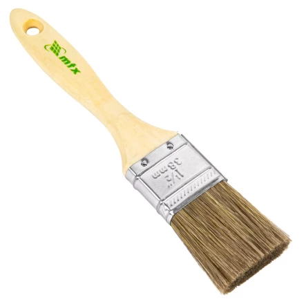 Кисть плоская &quot;Евро&quot; 1.5&quot;, смешанная щетина, деревянная ручка MTX 83078 купить в Нефтеюганске