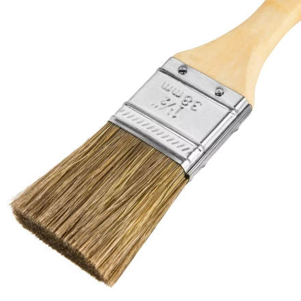 Кисть плоская &quot;Евро&quot; 1.5&quot;, смешанная щетина, деревянная ручка MTX 83078 купить в Нефтеюганске