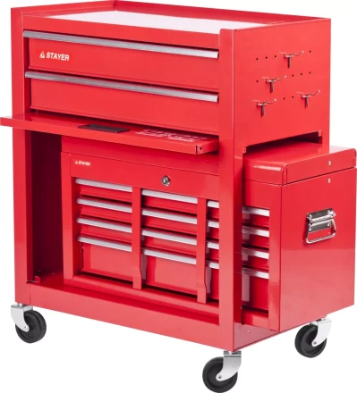 Тележка инструментальная STAYER &quot;MASTER&quot; комбо, 2 ящика + ящик настольный, 7 полок, 616х330х742мм 38909-K купить в Нефтеюганске