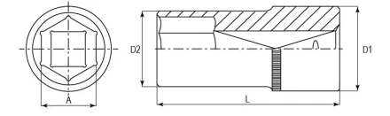 Головка торцевая глубокая 1/4&quot;DR 13 мм S04HD2113 Jonnesway 48008 купить в Нефтеюганске