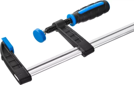 Струбцина ЗУБР &quot;ПРОФЕССИОНАЛ&quot;, тип &quot;F&quot;, двухкомпонентная ручка, стальная закаленная рейка, 50х250мм 32155-050-250 купить в Нефтеюганске