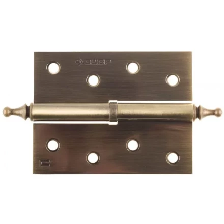 Петля дверная разъемная ЗУБР &quot;ЭКСПЕРТ&quot;, 1 подшипник, цвет ст. латунь (AB), правая, с крепежом, 100х75х2,5мм,2шт 37605-100-5R купить в Нефтеюганске