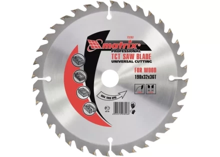 Пильный диск по дереву, 230 х 32мм, 24 зуба + кольцо 30/32 MATRIX  Professional 73229 купить в Нефтеюганске