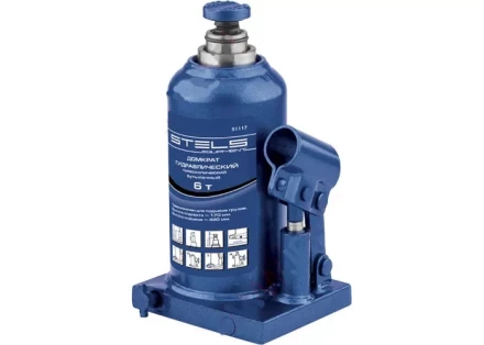 Домкрат гидравлический бутылочный телескопический 2 т h подъема 170–380 мм  STELS 51115 купить в Нефтеюганске