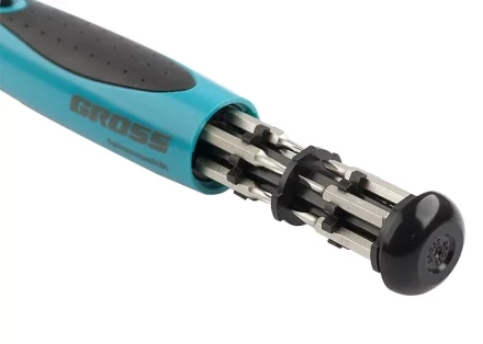 Отвертка реверсивная. Механизм SmartPush mini  11 шт, CrMo Gross 11609 купить в Нефтеюганске