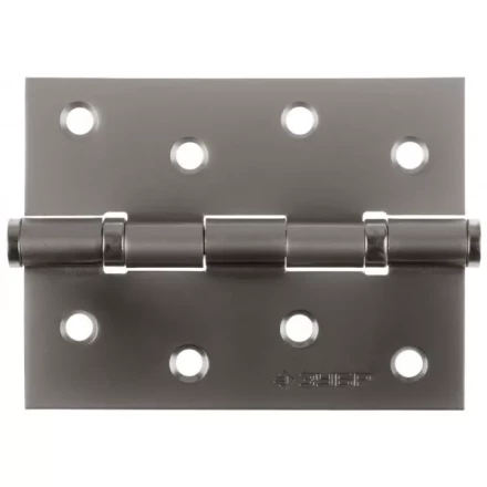 Петля универсальная ЗУБР &quot;ЭКСПЕРТ&quot;, 2 подшипника, цвет мат. никель (PN), с крепежом, 100х75х2,5мм, 2 шт 37601-100-4 купить в Нефтеюганске