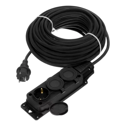 Удлинитель-шнур силовой Denzel Top Series , КГТТ, 20м, 3 розетки, 3 x 2,5 мм, 3 м 37423 купить в Нефтеюганске