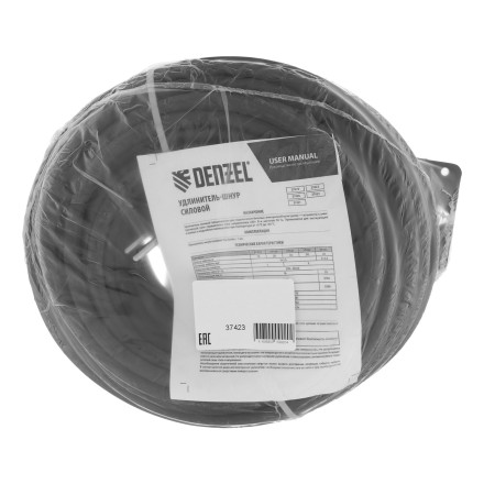 Удлинитель-шнур силовой Denzel Top Series , КГТТ, 20м, 3 розетки, 3 x 2,5 мм, 3 м 37423 купить в Нефтеюганске