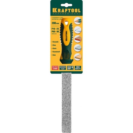 Напильник KRAFTOOL плоский с покрытием из карбида вольфрама, 200мм 16080-20_z01 купить в Нефтеюганске