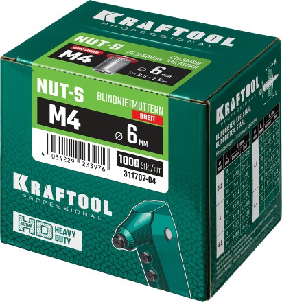Заклепки резьбовые KRAFTOOL 311707-04 купить в Нефтеюганске